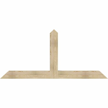 Ekena Millwork Portland Rough Sawn Timber Gable Bracket, Douglas Fir, 84"W x 38"H x 6"D x 6"F, 11/12 Pitch GBW084X38X0606POR00RDF
